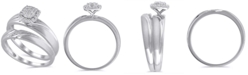 Macy's Certified Diamond (1/6 ct. t.w.) Bridal Set in 14K White Gold